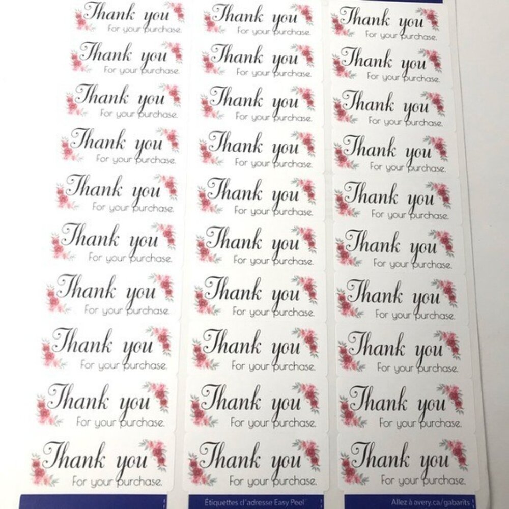 90 thank you for your purchase stickers - Picture 4 of 4